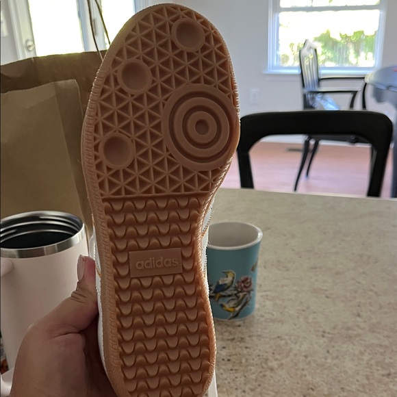 Adidas Samba White and Orange Trainers - Picture 3 of 6